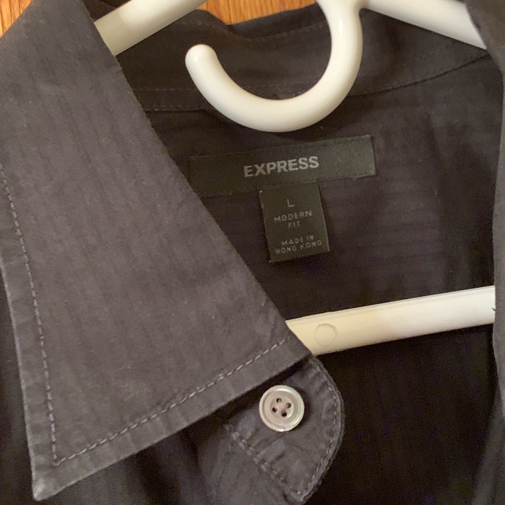 Express Black Button Up